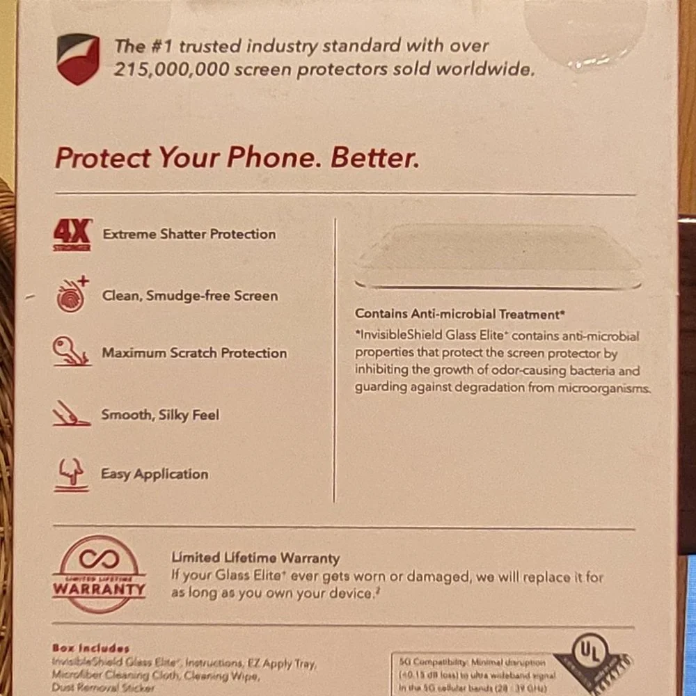 New Zagg Invisible Shield Glass Elite for iPhone 12/12 Pro/11/Xr